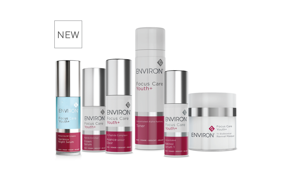 environ skincare linea focus youth con peptidi di collagene